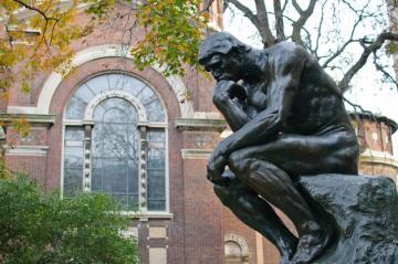 Statue on campus: the Thinker