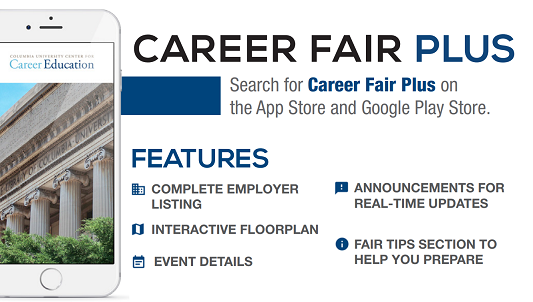 Download Career Fair Plus in the Apple Store or Google Play