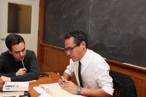 Student with a professor at Columbia University